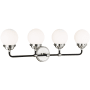 Visual Comfort Cafe 4 Light 30" Wide Bathroom Vanity Light Brushed Nickel