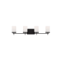 Visual Comfort Zire 4 Light 34" Wide Bathroom Vanity Light Midnight Black