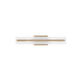 Visual Comfort Dex 24" Wide Bath Bar with Frosted Glass Shade Satin Brass