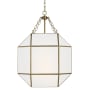 Visual Comfort Morrison 3 Light 19" Wide Pendant with Frosted Glass Shade Satin Brass