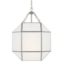 Visual Comfort Morrison 3 Light 19" Wide Pendant with Frosted Glass Shade Brushed Nickel