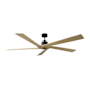 Visual Comfort Aspen 70" 5 Blade Indoor Ceiling Fan Midnight Black / Natural Honey