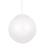 Visual Comfort Leo 14" Wide LED Pendant with Frosted Glass White