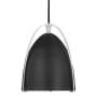 Visual Comfort Norman 6" Wide Pendant with Midnight Black Shade Chrome