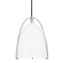 Visual Comfort Norman 6" Wide Mini Pendant with Matte White Shade Chrome