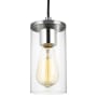 Visual Comfort Zire 4" Wide Outdoor Mini Pendant Chrome