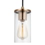 Visual Comfort Zire 4" Wide Outdoor Mini Pendant Satin Brass