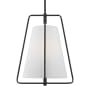 Visual Comfort Allis 15" Wide Pendant with Linen Shade Midnight Black