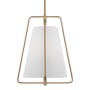 Visual Comfort Allis 15" Wide Pendant with Linen Shade Satin Brass