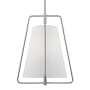 Visual Comfort Allis 15" Wide Pendant with Linen Shade Brushed Nickel