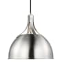 Visual Comfort Rockland 12" Wide Mini Pendant Brushed Nickel