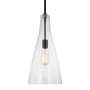 Visual Comfort Arilda 9" Wide Mini Pendant with Clear Glass Shade Midnight Black