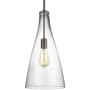 Visual Comfort Arilda 9" Wide Mini Pendant with Clear Glass Shade Bronze