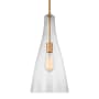Visual Comfort Arilda 9" Wide Mini Pendant with Clear Glass Shade Satin Brass