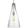 Visual Comfort Arilda 9" Wide Mini Pendant with Clear Glass Shade Brushed Nickel