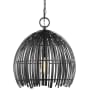 Visual Comfort Hanalei 16" Wide Mini Pendant Midnight Black