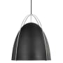Visual Comfort Norman 15" Wide Mini Pendant with Midnight Black Shade Chrome