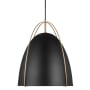 Visual Comfort Norman 15" Wide Mini Pendant with Midnight Black Shade Satin Brass
