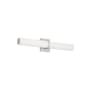 Visual Comfort Milan Single Light 24-1/2" Wide Integrated LED Bath Bar with Acrylic Diffuser - 277 Volt and ADA Compliant Satin Nickel / White Acrylic / 3000K