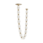 Visual Comfort Collier 2" Wide Crystal Multi Light Pendant Natural Brass
