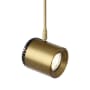 Visual Comfort Burk 9" Tall Integrated LED FreeJack Spotlight Head with Adjustable Head and 6" Stem - 80 CRI LED, 20 Degree Beam Spread Aged Brass / 3500K