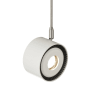 Visual Comfort ISO 3" Wide LED Mini Pendant with 20 Degree Beam Spread, 90 Color Rendering Index, 3000K Color Temperature, and 6 Inch Downrod for Freejack System White
