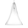 Visual Comfort Melrose 8" Wide Mini Pendant Clear / Satin Nickel