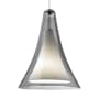 Visual Comfort Melrose 8" Wide Mini Pendant Smoke / Satin Nickel