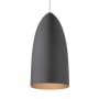 Visual Comfort Mini-Signal Single Light 4-1/8" Wide FreeJack Pendant with Spun Aluminum Shade Satin Nickel / Rubberized Gray / Copper