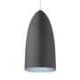 Visual Comfort Mini-Signal Single Light 4-1/8" Wide FreeJack Pendant with Spun Aluminum Shade Satin Nickel / Rubberized Gray / Blue