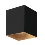 Visual Comfort Exo Single Light 6-3/32" High Integrated LED Flush Mount Ceiling Fixture with 277V Matte Black / Gold Haze Trim / 30 Beam Spread