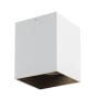 Visual Comfort Exo Single Light 6-3/32" High Integrated LED Flush Mount Ceiling Fixture with 277V Matte White / Black Trim / 30 Beam Spread