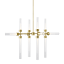 Visual Comfort Linger 12 Light 38" Wide LED Chandelier Natural Brass / 3000K