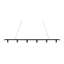 Visual Comfort Ponte 6 Light 50" Wide LED Linear Chandelier Nightshade Black