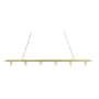 Visual Comfort Ponte 6 Light 50" Wide LED Linear Chandelier Natural Brass