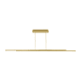 Visual Comfort Stagger 84" Wide Linear Chandelier Natural Brass