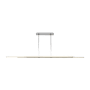 Visual Comfort Stagger 84" Wide Linear Chandelier Polished Stainless Steel