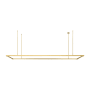 Visual Comfort Stagger 84" Wide Linear Chandelier Natural Brass