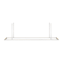 Visual Comfort Stagger 84" Wide Linear Chandelier Polished Stainless Steel