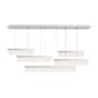 Visual Comfort Sweep 5 Light 58" Wide LED Linear Chandelier Polished Nickel / 3000K