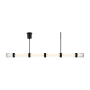 Visual Comfort Wit Single Light 70" Wide LED Linear Chandelier Black / 3000K