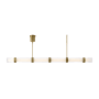 Visual Comfort Wit Single Light 70" Wide LED Linear Chandelier Aged Brass / 3000K