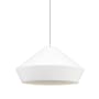 Visual Comfort Brummel LED Pendant with Shade Satin Nickel / White Shade