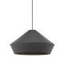 Visual Comfort Brummel LED Pendant with Shade Antique Bronze / Charcoal Gray Shade
