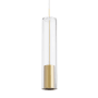 Visual Comfort Captra LED Mini Pendant with Shade Aged Brass / Clear / 3000K