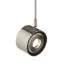 Visual Comfort ISO 3" Wide 90 CRI LED Mini Pendant with Shade Satin Nickel