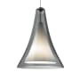 Visual Comfort Melrose II LED Mini Pendant with Shade Satin Nickel / Smoke Shade