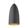 Visual Comfort Mini-Signal Mini Pendant with Shade Satin Nickel / Rubberized Gray / Gold