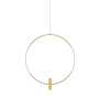Visual Comfort Layla 18" Wide LED Pendant with Ring Shade Natural Brass