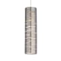 Visual Comfort Revel Mini Cylinder Shaded Pendant Satin Nickel with Antique Bronze finish